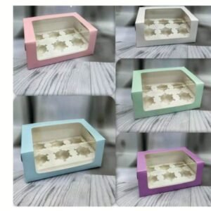 Cupcake box 6 pcs 7*4.5*3cm ( Pack of 10)