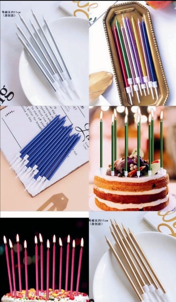 Metallic thin candle