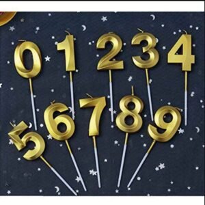 Metallic number candle