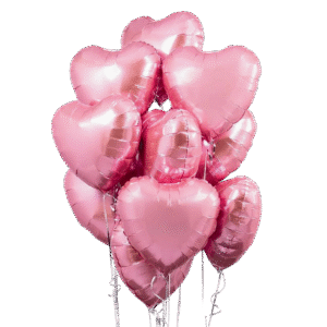 Pink heart foil