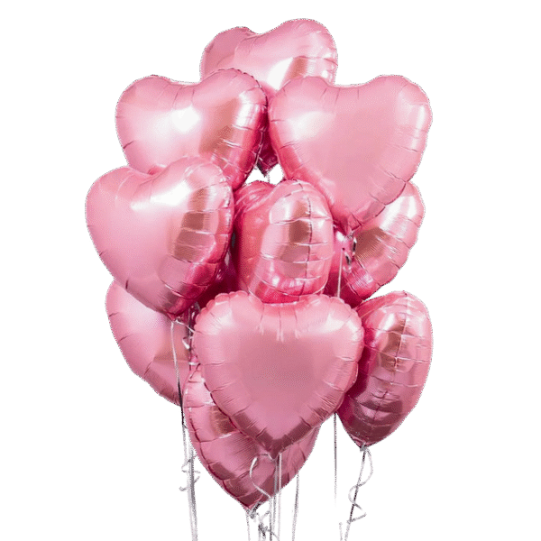 Pink heart foil