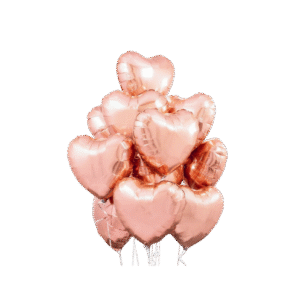 Rose gold heart foil