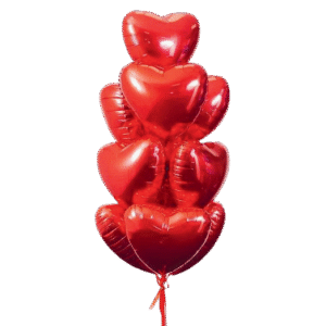 Red heart foil