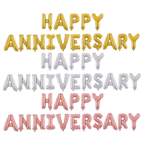 Happy anniversary foil