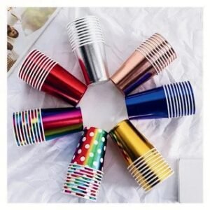 Metallic paper cups