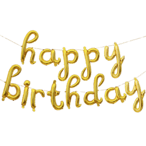 Golden Happy birthday foil