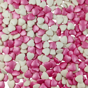 White and Pink Heart Perl 200gm
