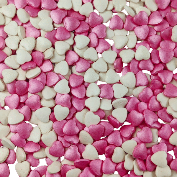 White and Pink Heart Perl 200gm