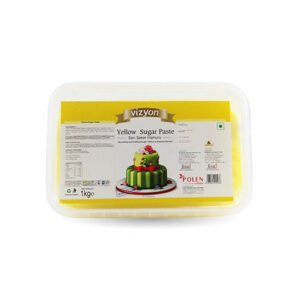 Yellow sugar paste