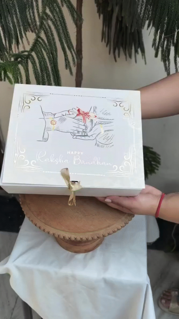 Raksha Bandhan Hamper Box White (Pack of 10)